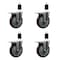 Service Caster 5'' Maroon Poly Swivel 1-1/2'' Expanding Stem Caster Set Total Lock Brake, 4PK SCC-EXTTL20S514-PPUB-MRN-112-4 - alternate 1